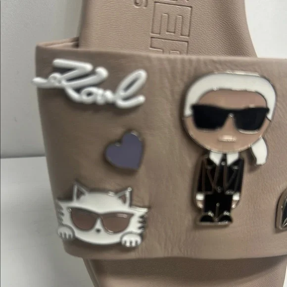 Karl Lagerfeld Tan Jeslyn Sandals with Modern Design - Picture 2 of 9